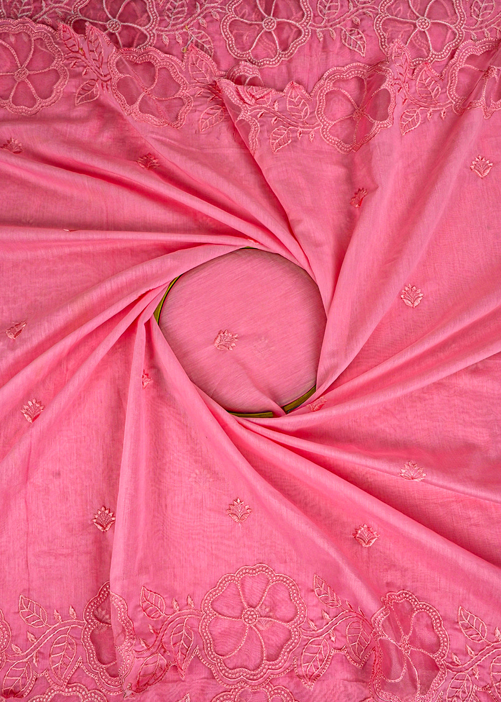 Baby-Pink-Chanderi-Dupatta-Fabric-With-All-Over-Thread-Work-And-Two-Side-Organza-Cutwork-Border-22997-close-view