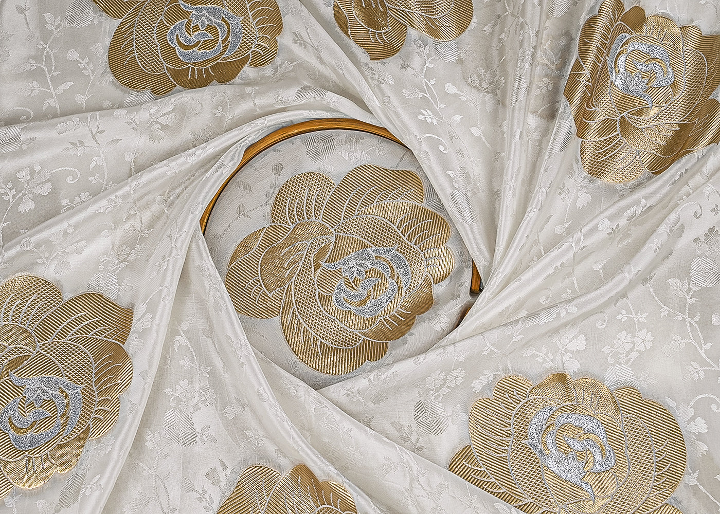 White-Dyeable-Silk-Fabric-With-All-Over-Foil-And-Self-Work-23015-close-view