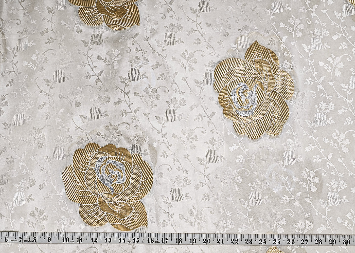 White-Dyeable-Silk-Fabric-With-All-Over-Foil-And-Self-Work-23015-measurement-view