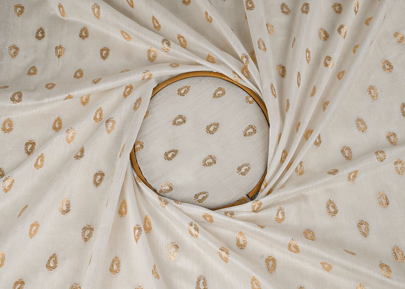 White-Dyeable-Chanderi-Fabric-With-All-Over-Zari-Handloom-23033-close-view