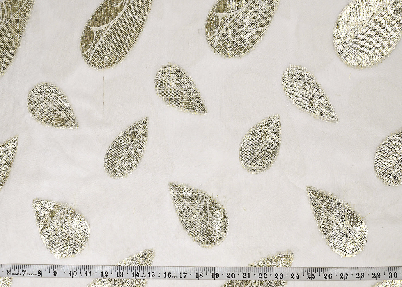 White-Dyeable-Georgette-Fabric-With-All-Over-Golden-Foil-Work-23037-measurement-view