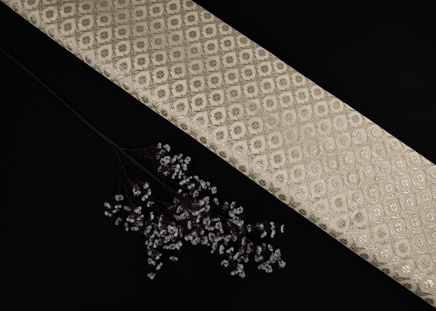 White-Dyeable-Chanderi-Fabric-With-All-Over-Zari-Handloom-23077