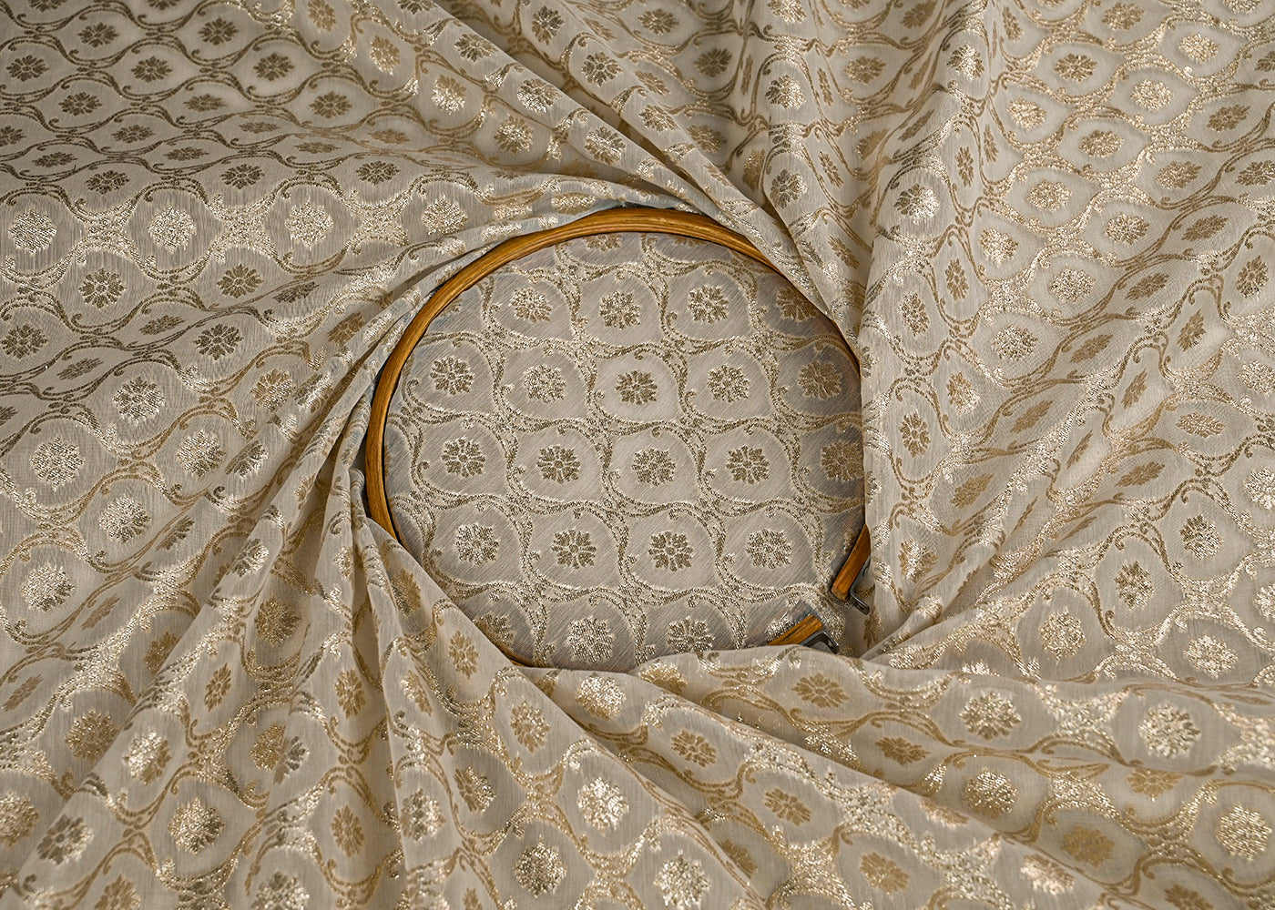 White-Dyeable-Chanderi-Fabric-With-All-Over-Zari-Handloom-23077-close-view