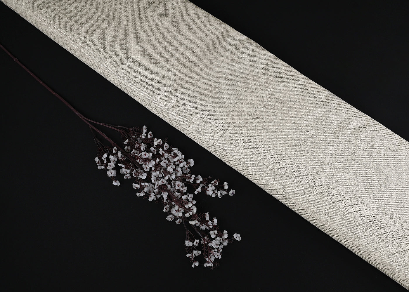 White-Dyeable-Organza-Fabric-With-All-Over-Zari-Handloom-23082