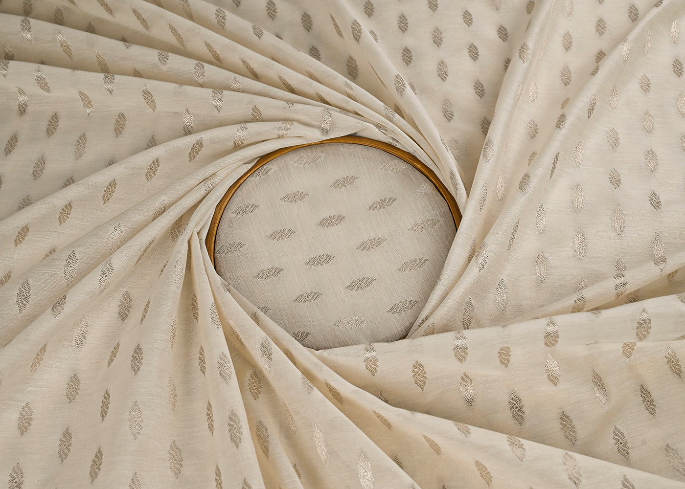 White-Dyeable-Chanderi-Fabric-With-All-Over-Zari-Handloom-23085-close-view