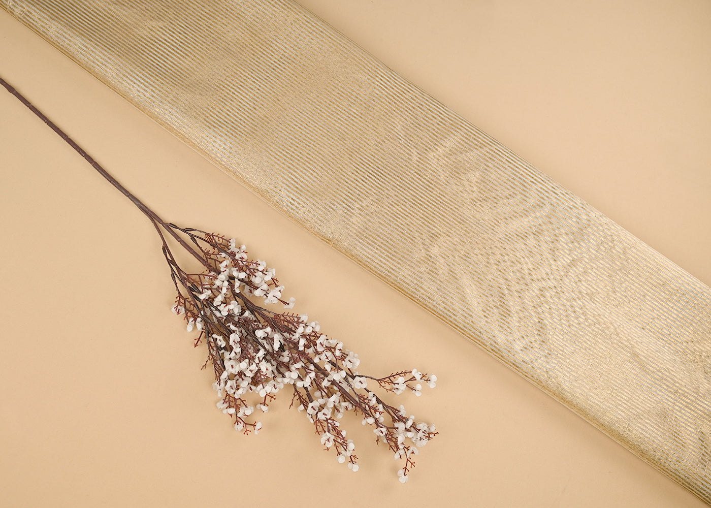 White-Dyeable-Organza-Fabric-With-All-Over-Zari-Handloom-23089