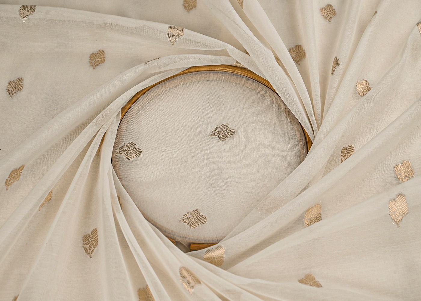 White-Dyeable-Chanderi-Fabric-With-All-Over-Zari-Handloom-23090-close-view