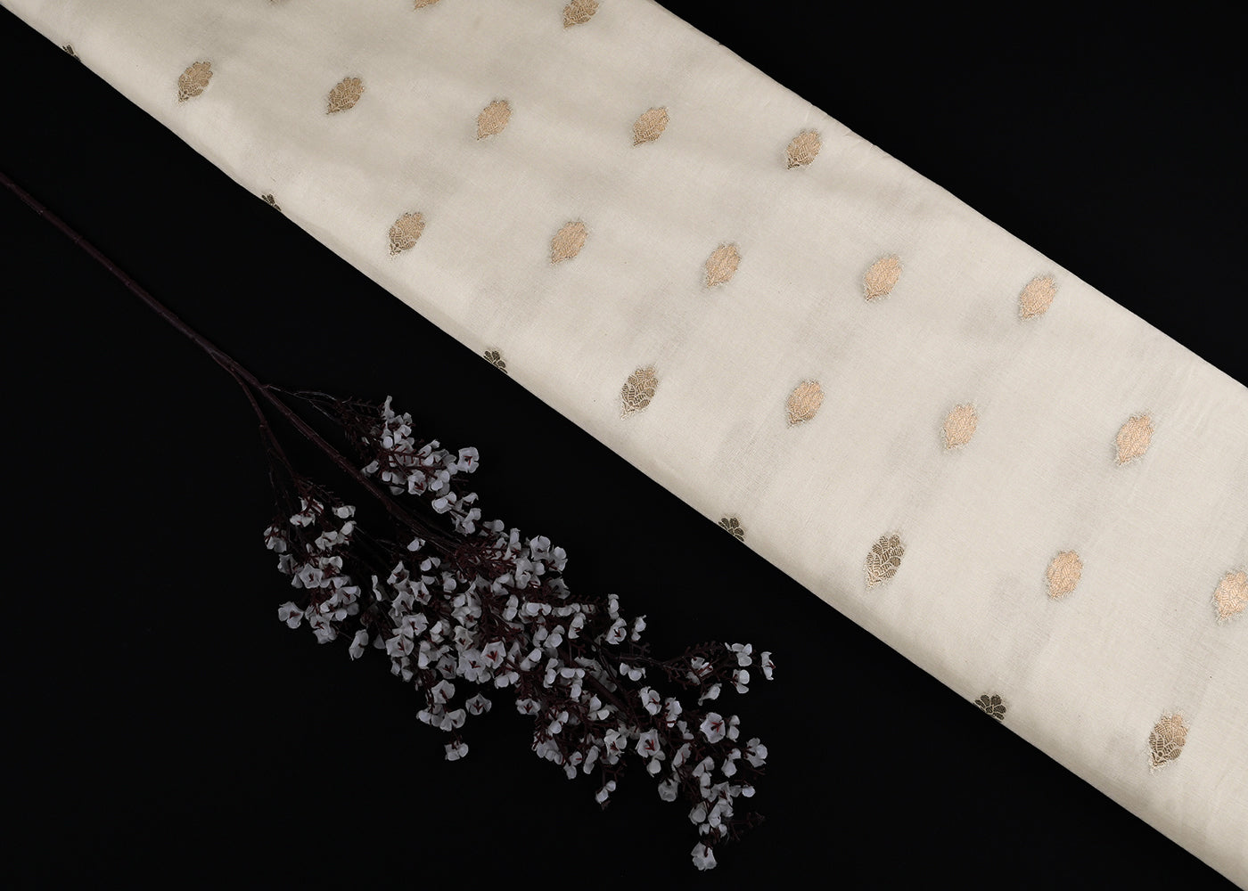 White-Dyeable-Chanderi-Fabric-With-All-Over-Zari-Handloom-23092