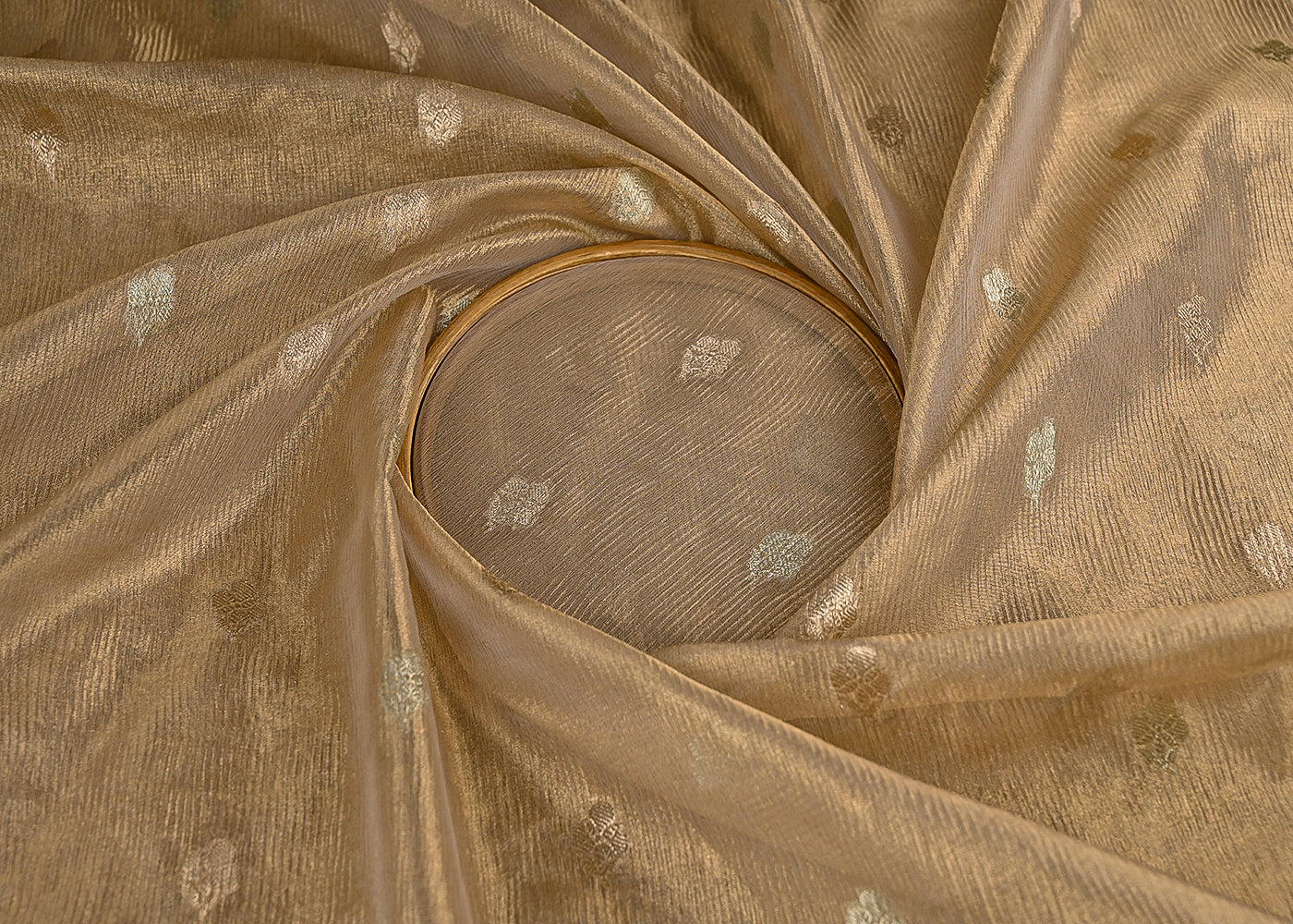 Golden-Tissue-Fabric-With-All-Over-Zari-Handloom-23093-close-view