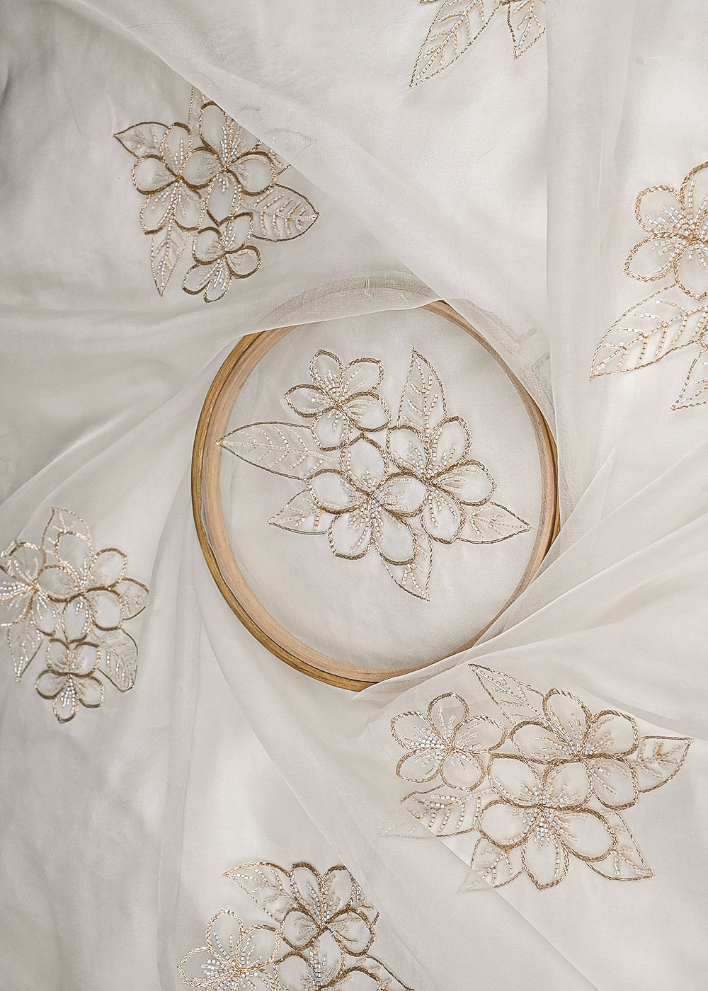 white-dyeable-pure-organza-fabric-with-all-over-zari-and-katdana-flowers-23134-close-view