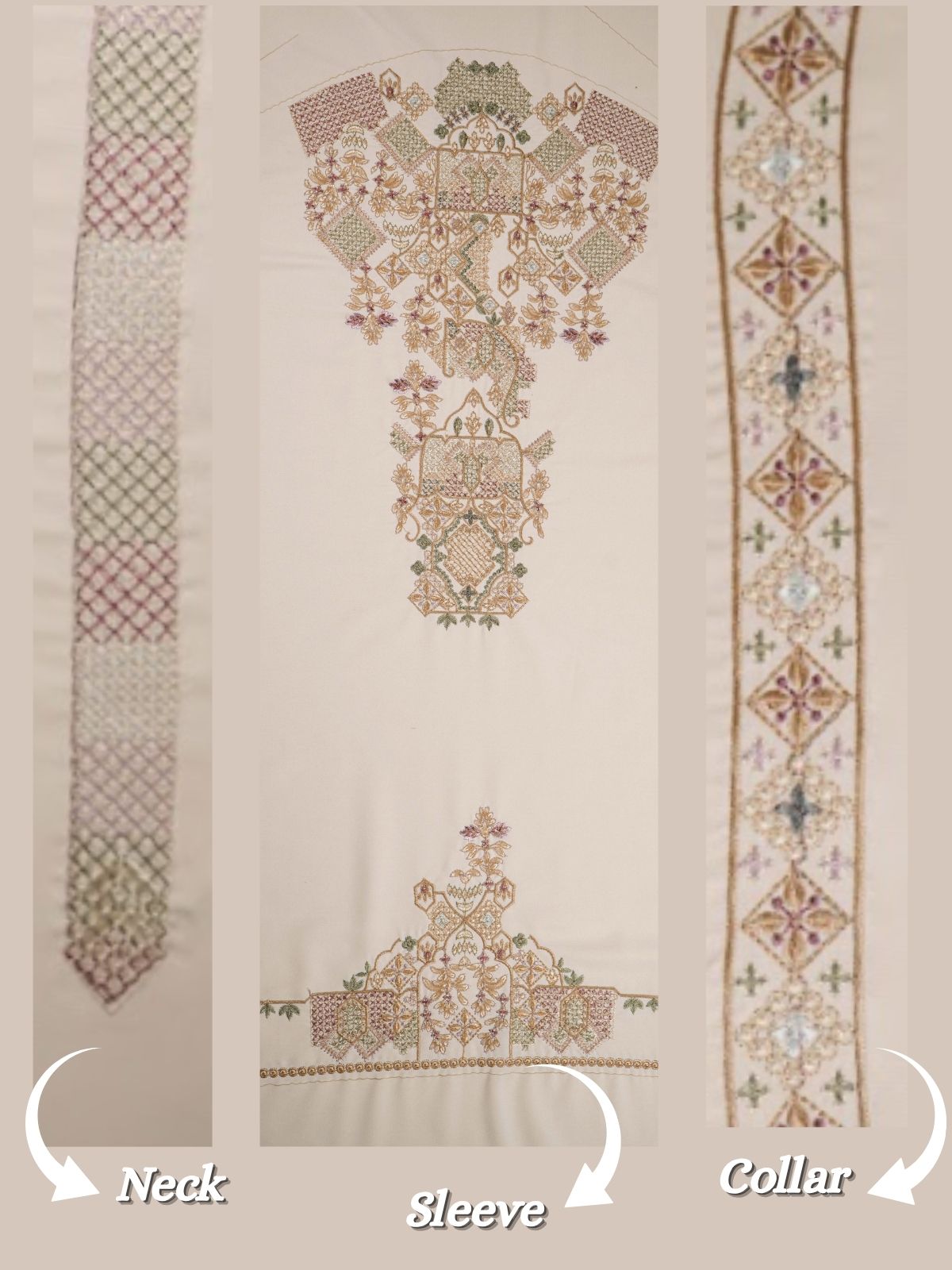The Kohinoor - Unstitched White Kurta Fabric For Men 23141