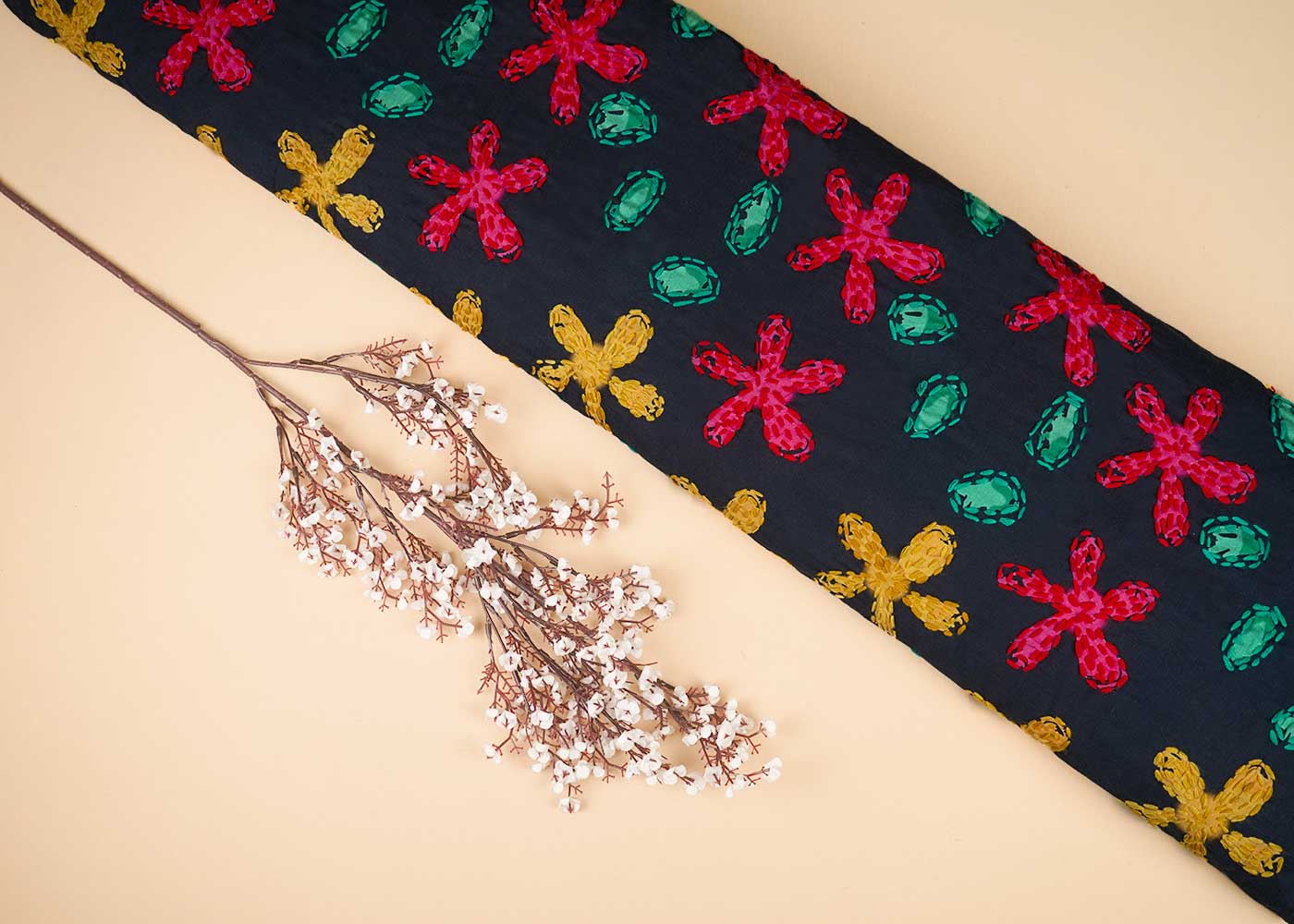 black-cotton-fabric-with-all-over-print-and-threadwork-23152