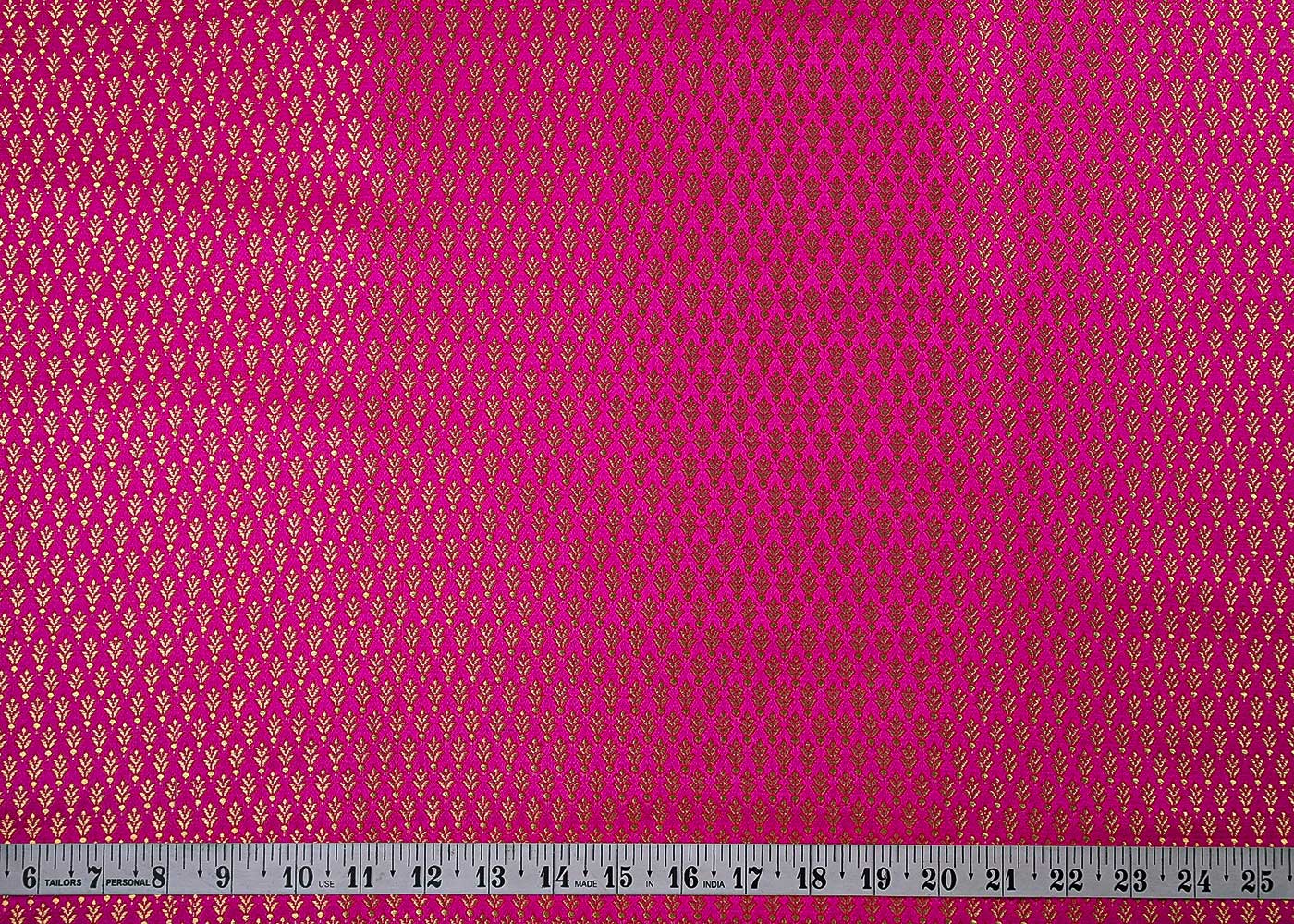 rani-pink-banarasi-brocade-fabric-with-all-over-golden-zari-handloom-23165-measurement-view