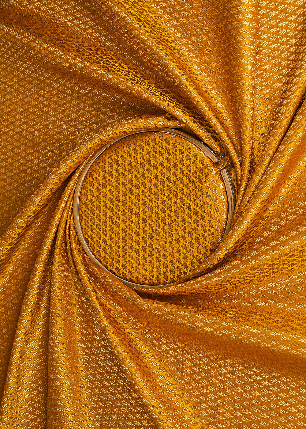 mustard-banarasi-brocade-fabric-with-all-over-golden-zari-handloom-23167-close-view