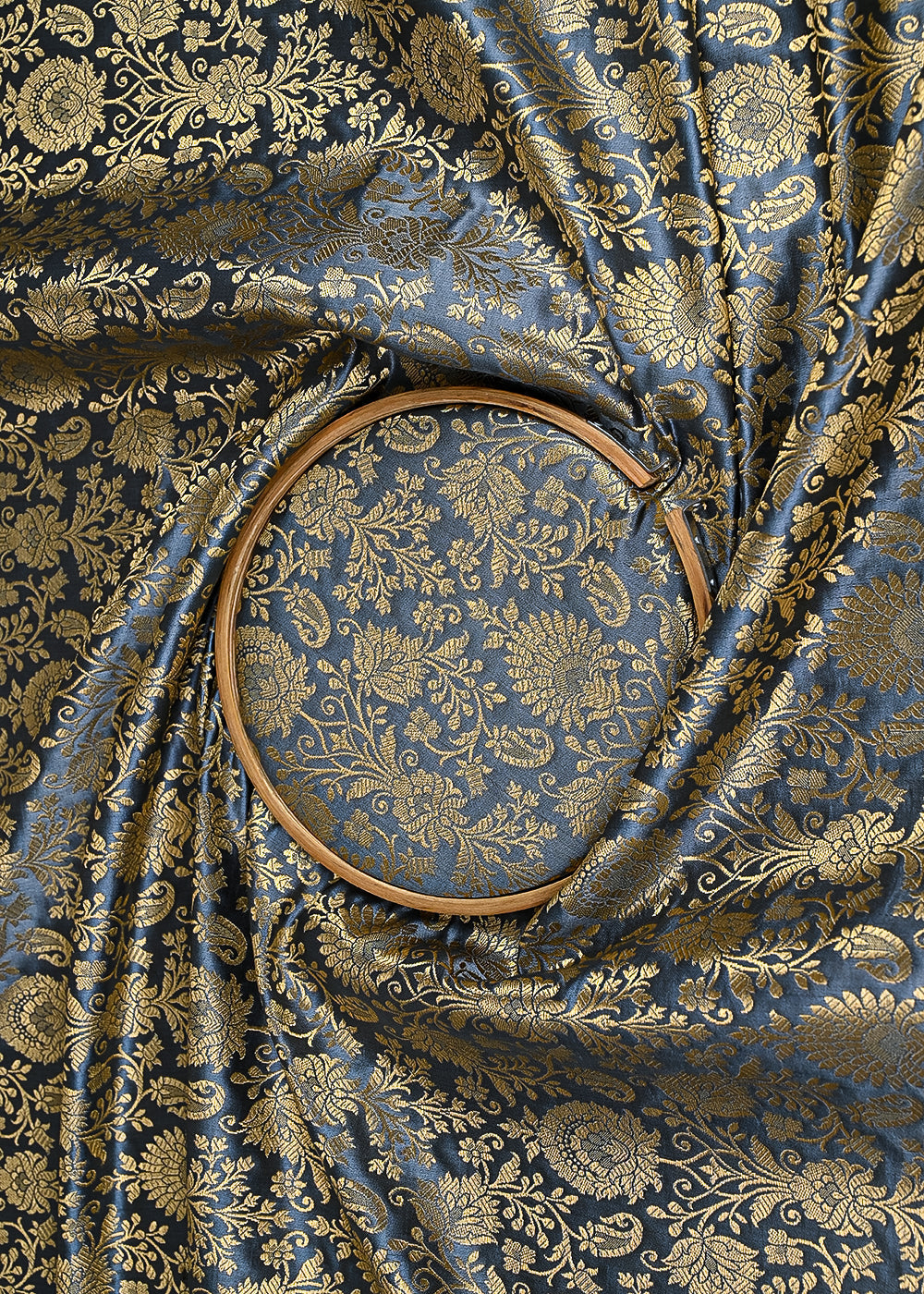 grey-banarasi-brocade-fabric-with-all-over-golden-zari-handloom-23182-close-view