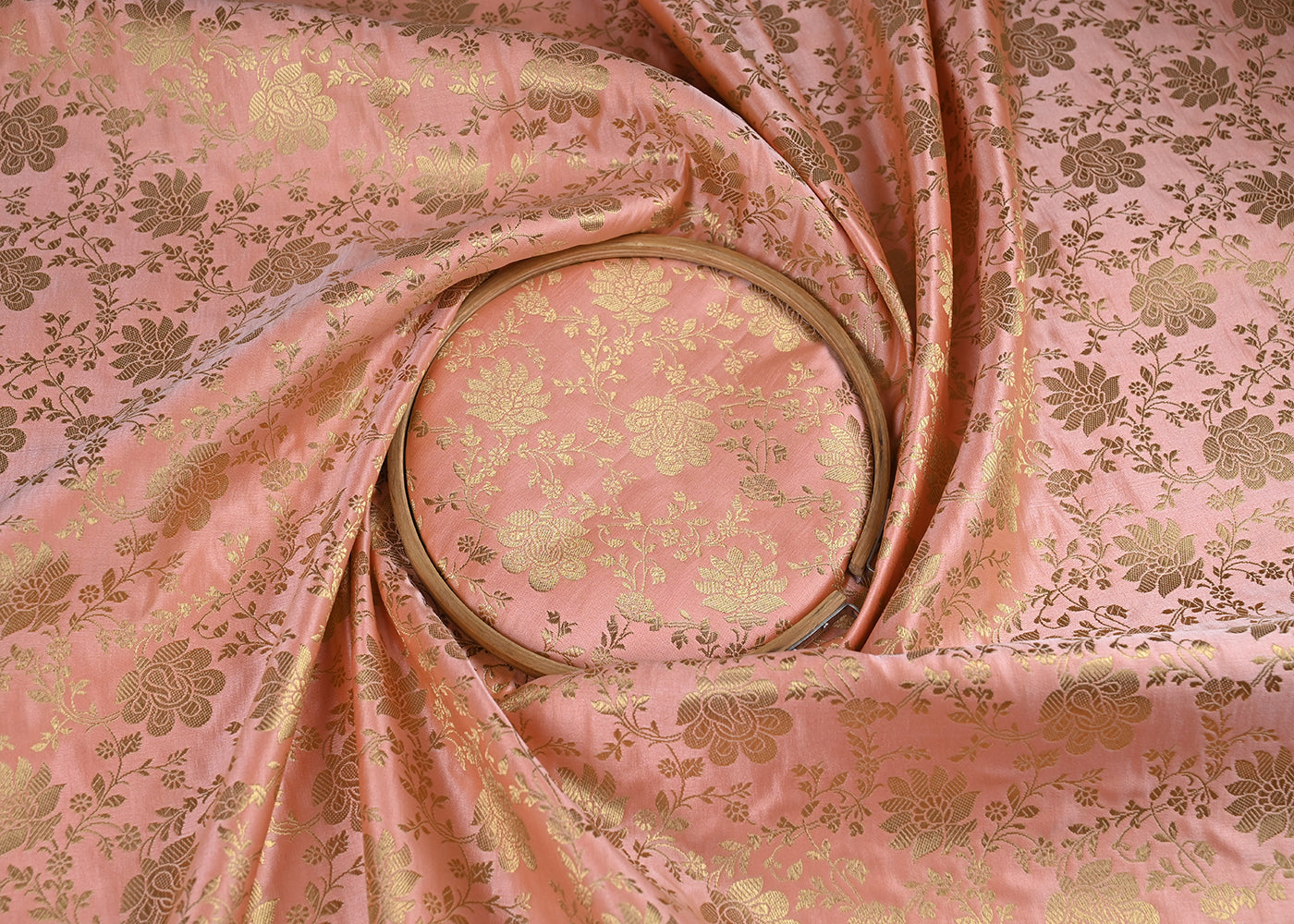 gajri-pink-banarasi-brocade-fabric-with-all-over-golden-zari-handloom-23183-close-view