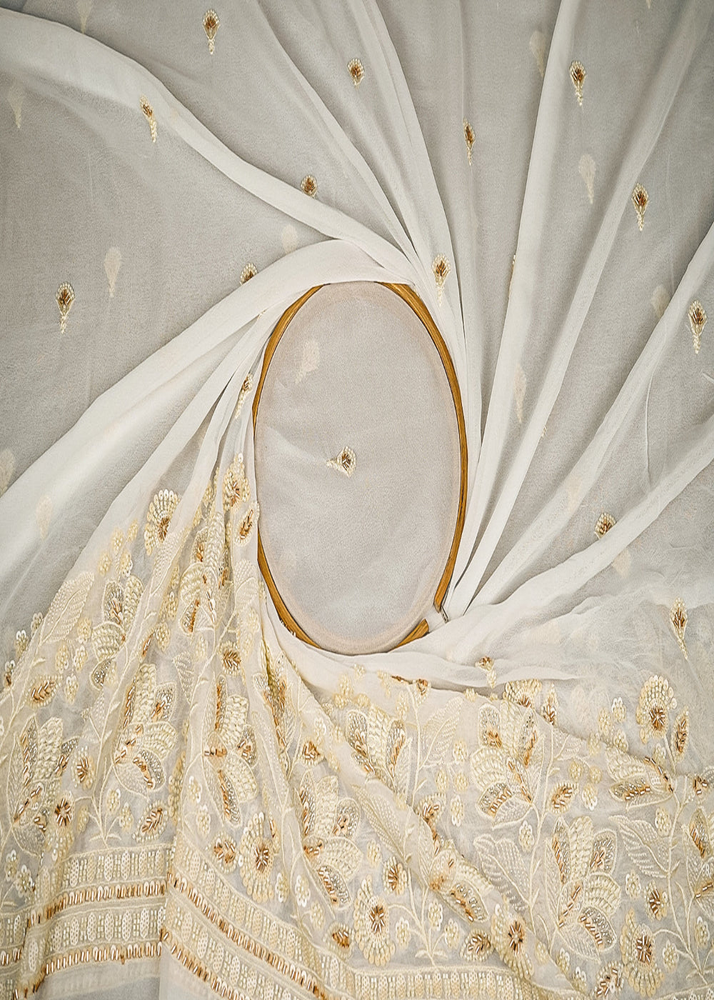 White-Dyeable-Georgette-Fabric-With-All-Over-Bead-Sequins-And-Katdana-Work-With-One-Side-Border-23195-close-view