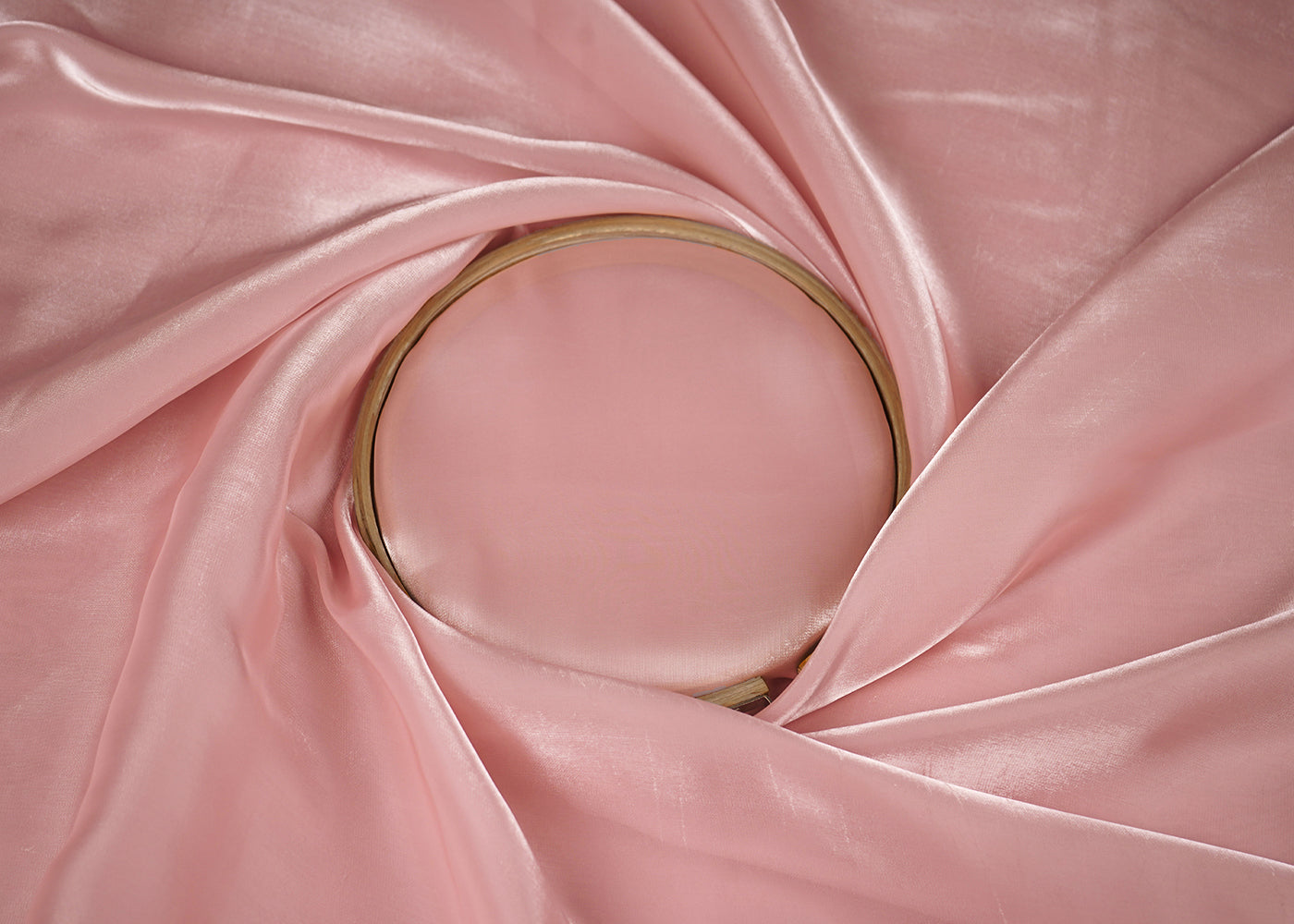 Light Pink Colored Organza Satin Fabric 23212(101)