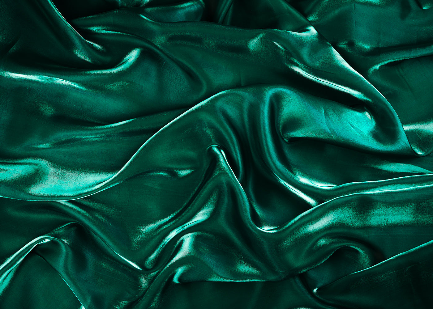Teal Green Colored Organza Satin Fabric 23212(104)