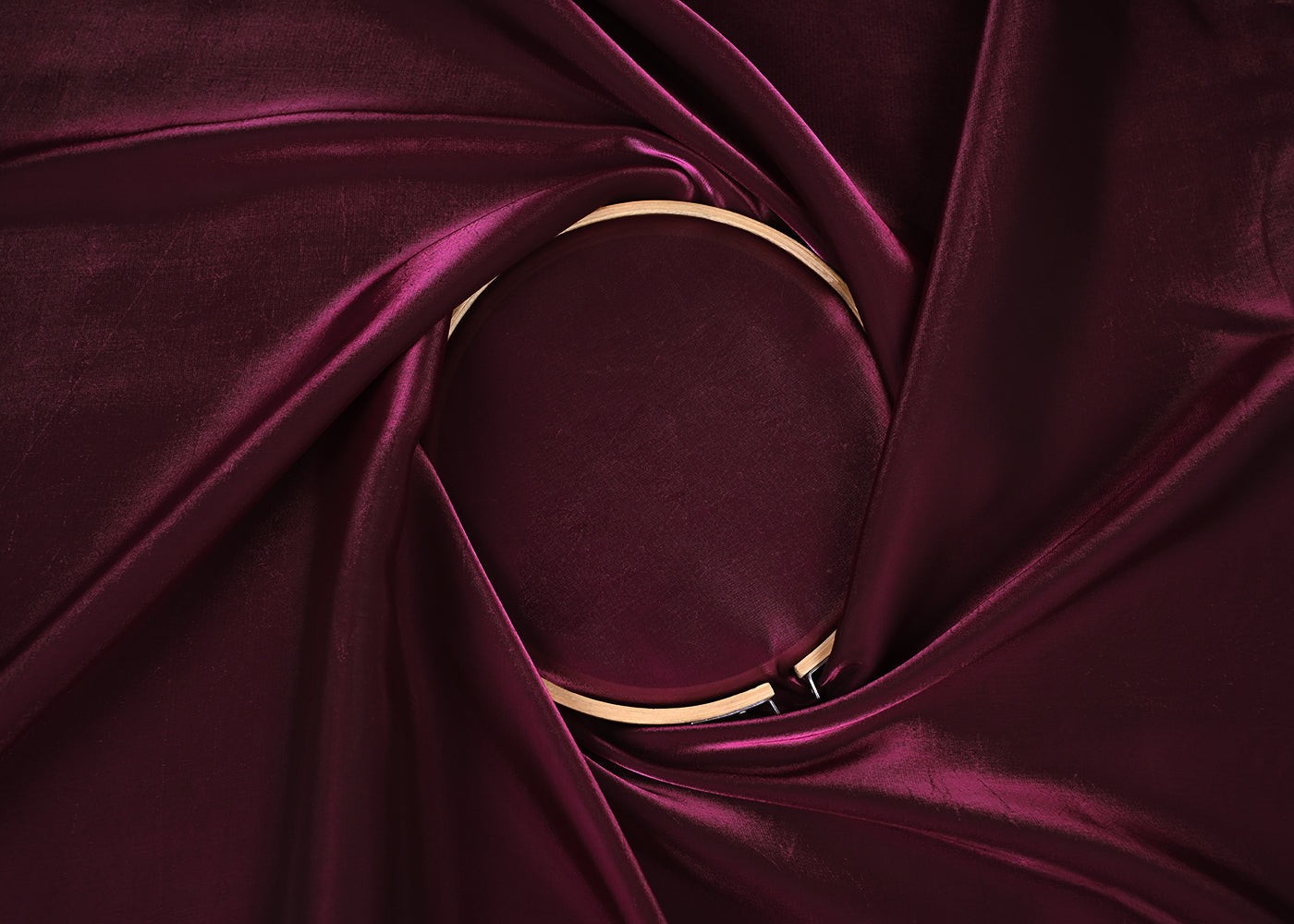 Wine Colored Organza Satin Fabric 23212(113)