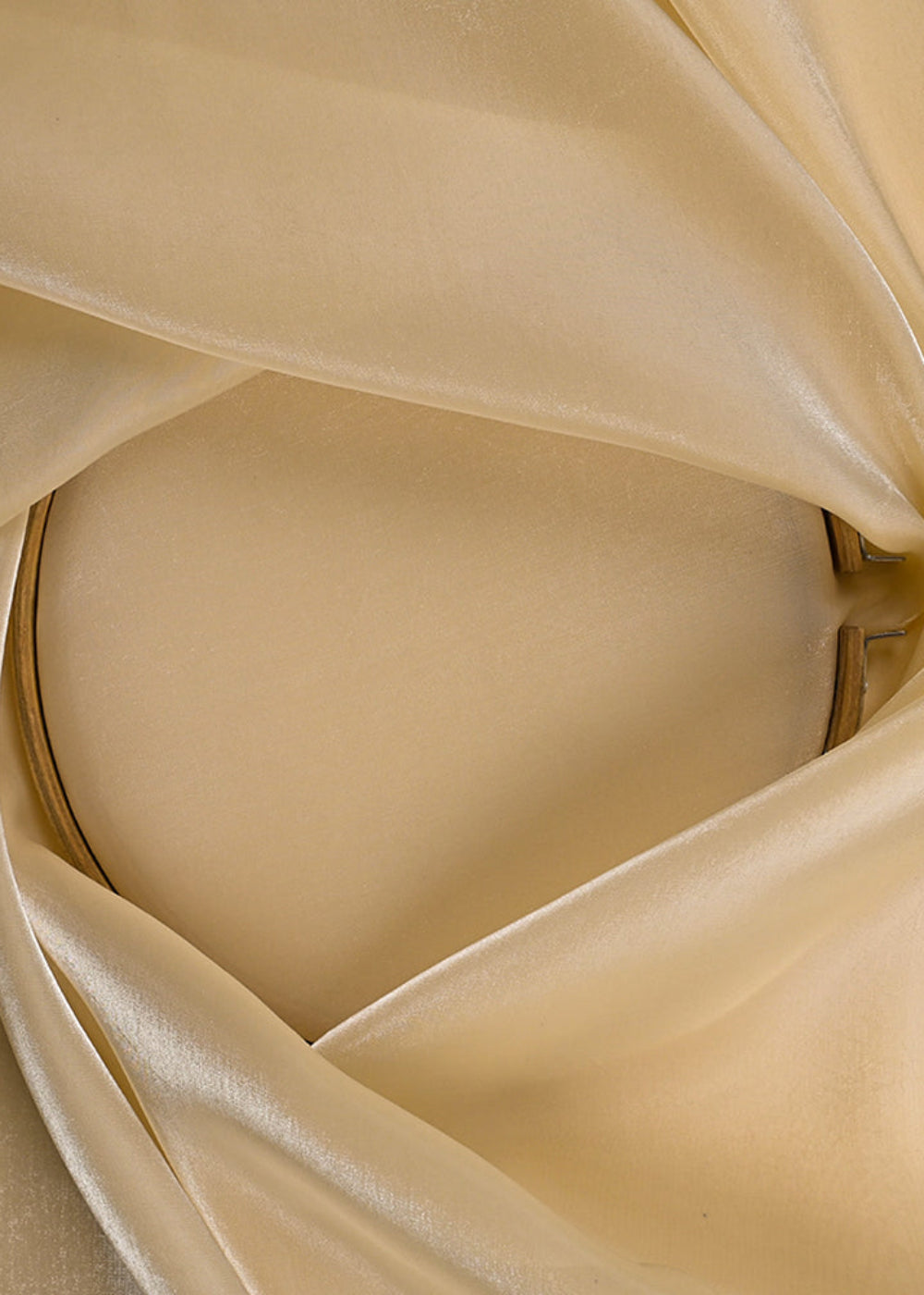 Light Cream Colored Organza Satin Fabric 23212(114)