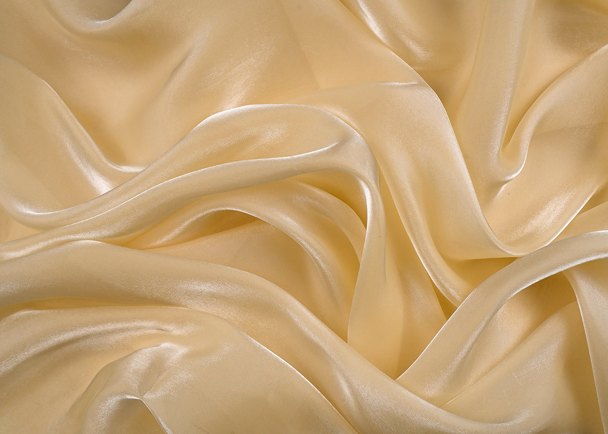 Light Cream Colored Organza Satin Fabric 23212(114)