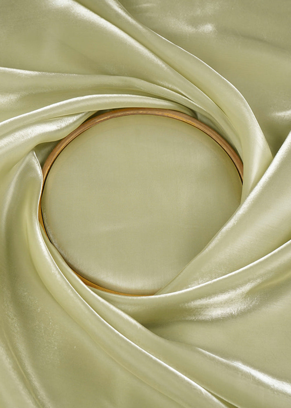 Pista Green Colored Organza Satin Fabric 23212(115)