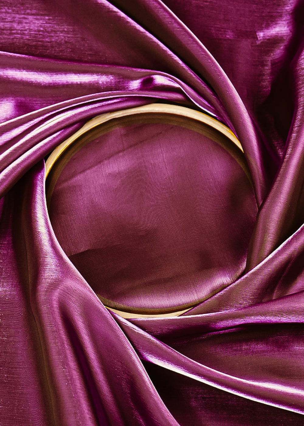 Purple Colored Organza Satin Fabric 23212(116)