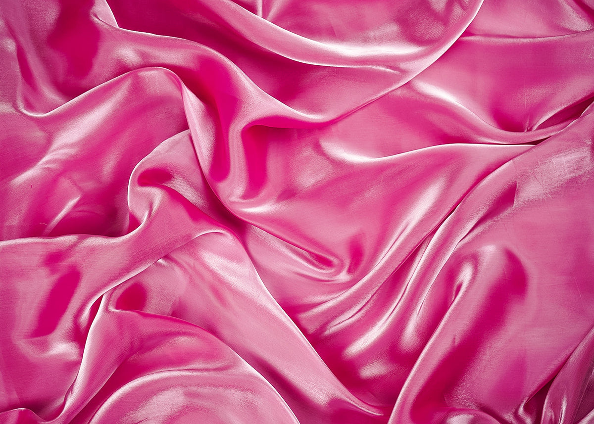 Pink Colored Organza Satin Fabric 23212(117)
