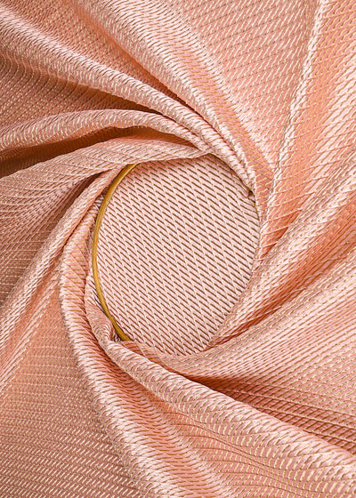 Light Pink Banarasi Silk Fabric With All Over Golden Zari Handloom 23215