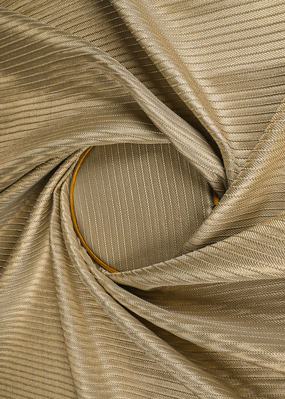 Grey Banarasi Silk Fabric With All Over Golden Zari Handloom 23220