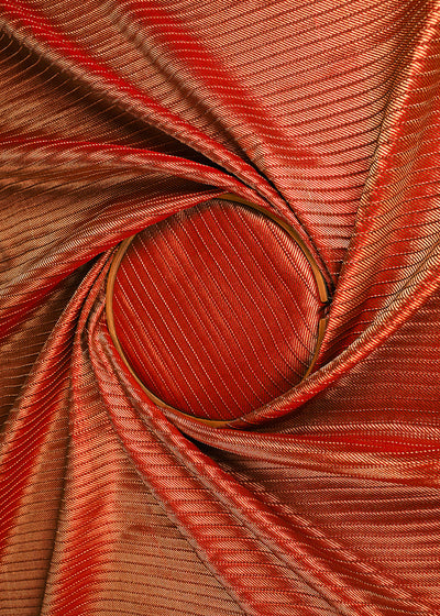 Maroon Banarasi Silk Fabric With All Over Golden Zari Handloom 23221