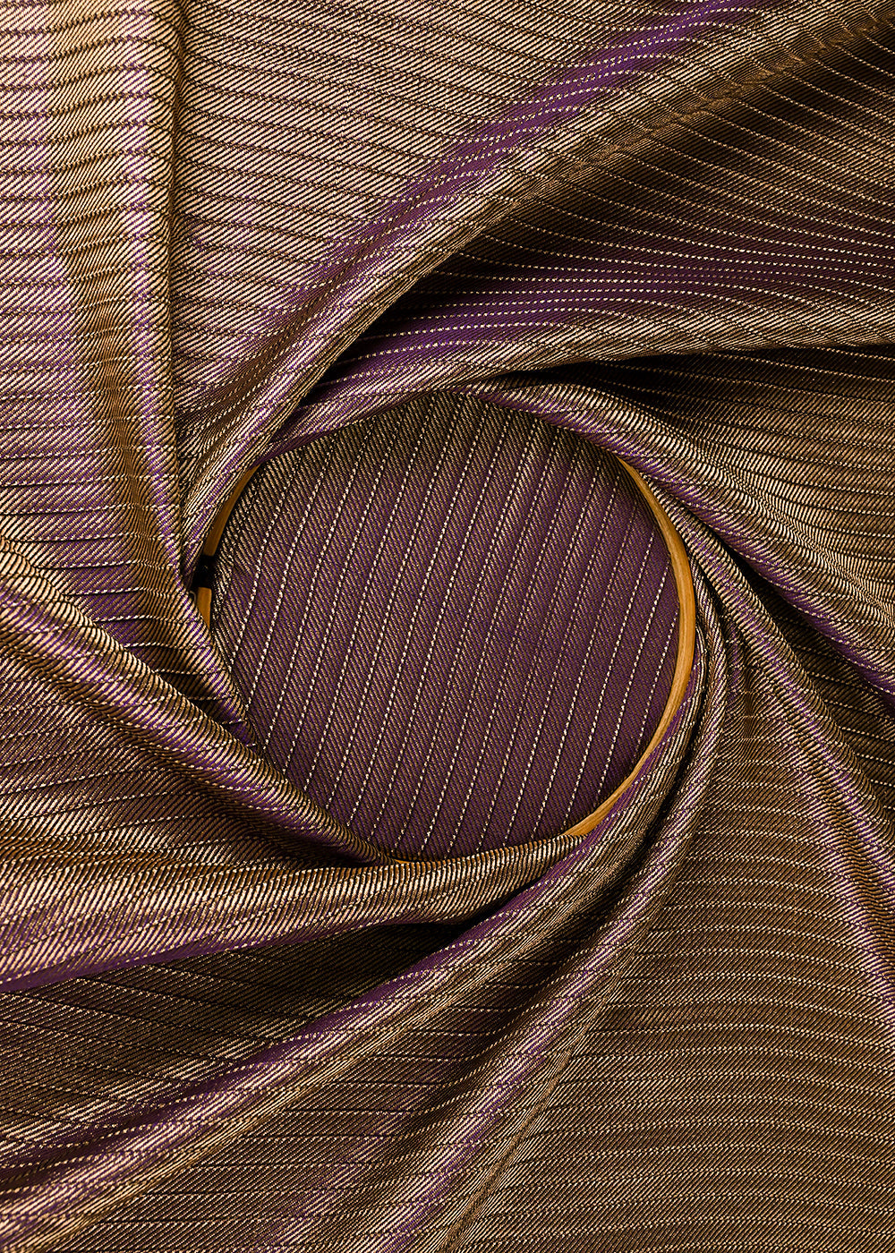 Violet-Banarasi-Silk-Fabric-With-All-Over-Golden-Zari-Handloom-23223-close-view
