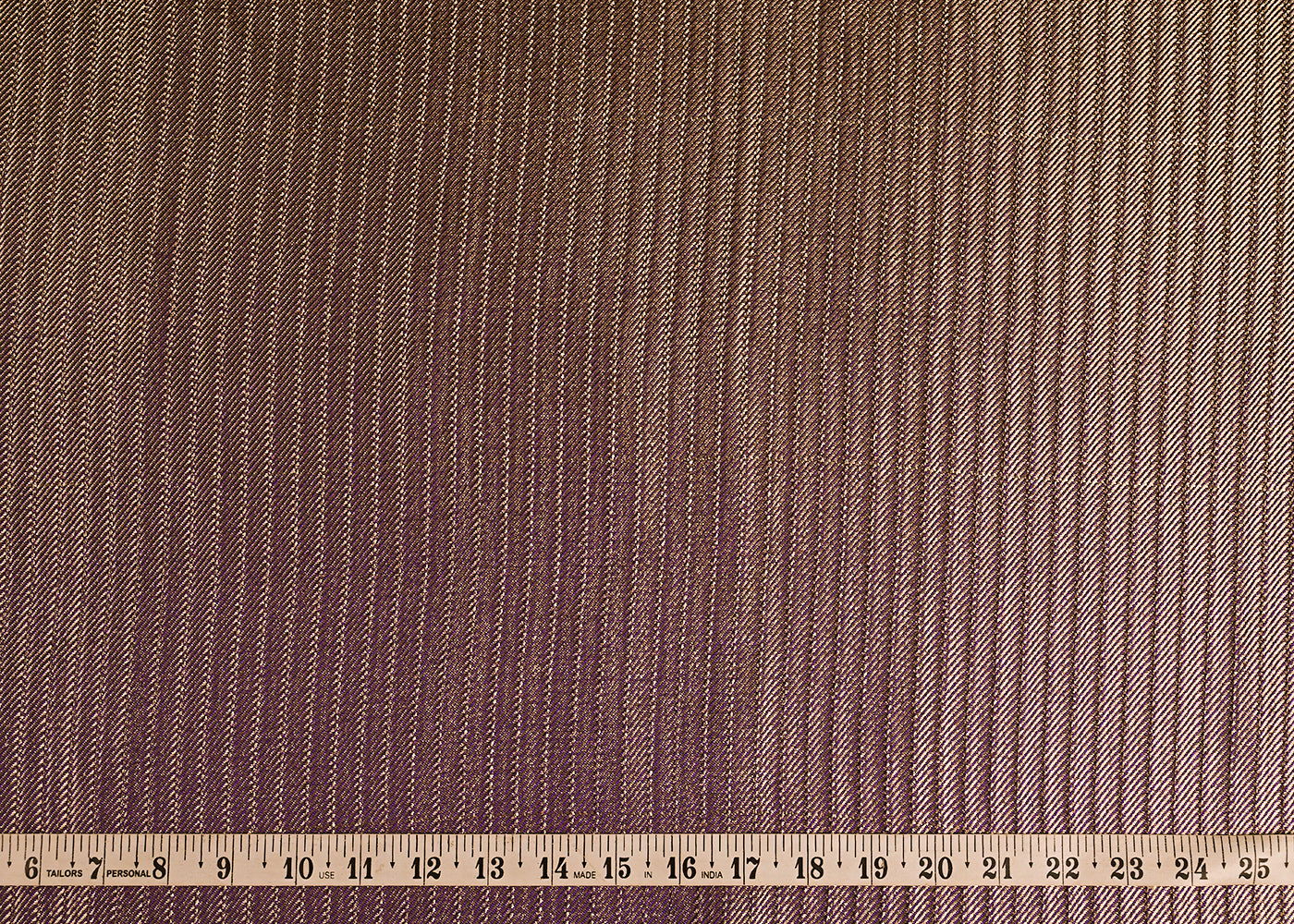 Violet Banarasi Silk Fabric With All Over Golden Zari Handloom 23223