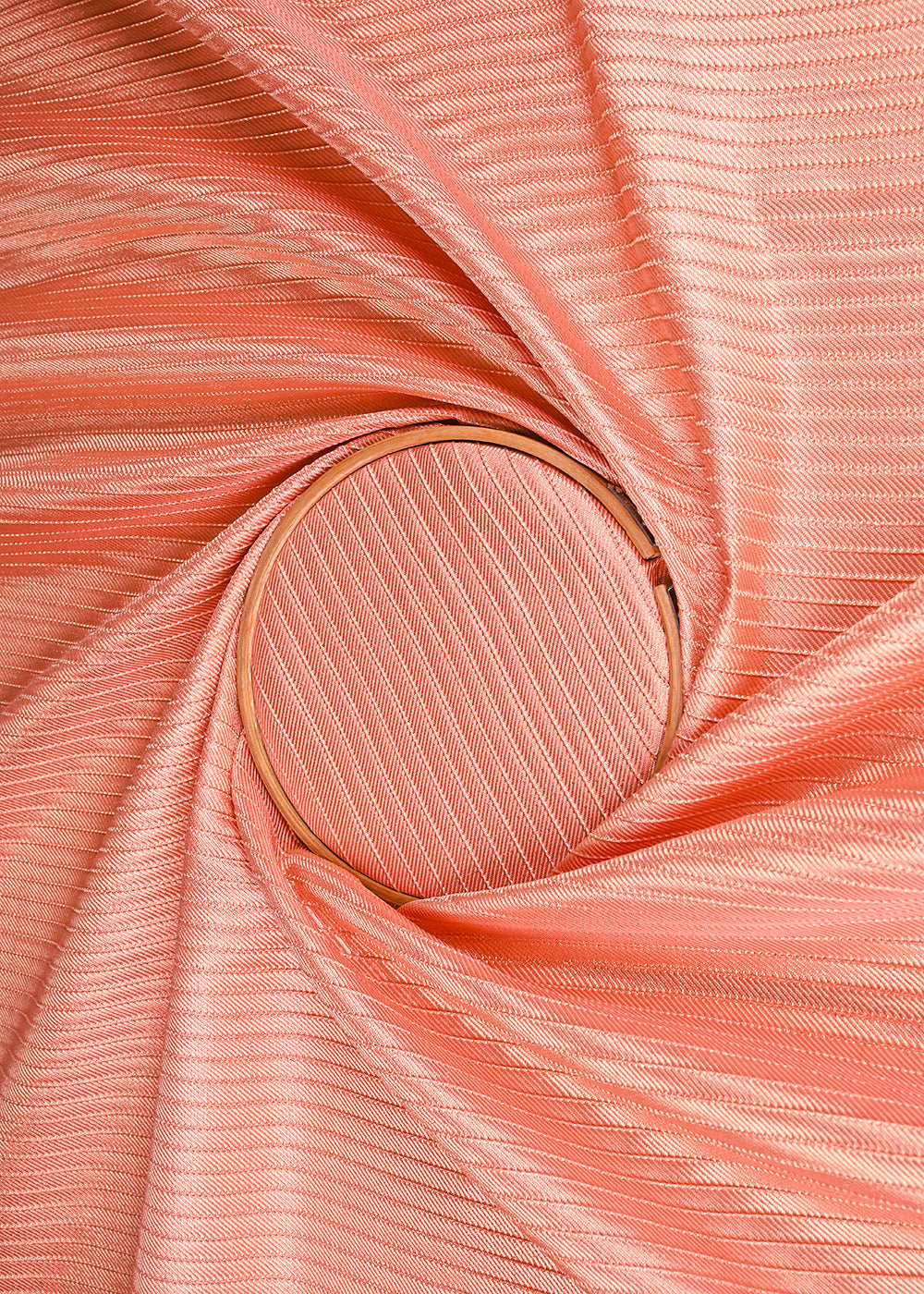 Peach-Pink-Banarasi-Silk-Fabric-With-All-Over-Golden-Zari-Handloom-23226-close-view