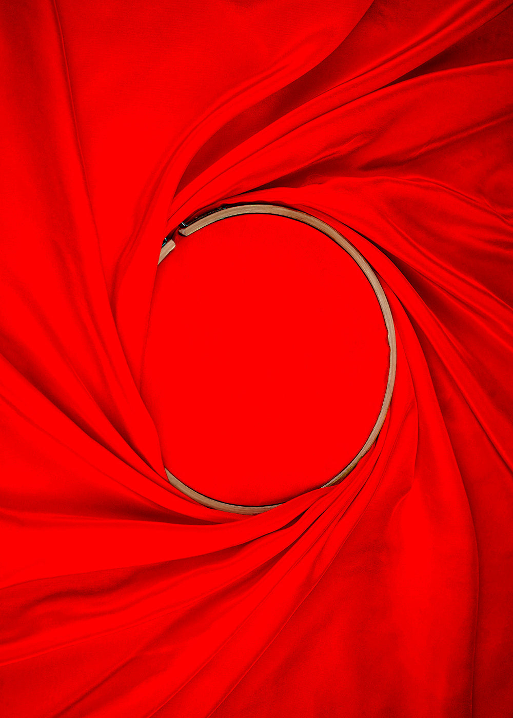 Red Colored Crepe Fabric 23244(13)
