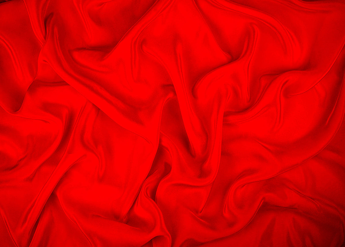 Red Colored Crepe Fabric 23244(13)