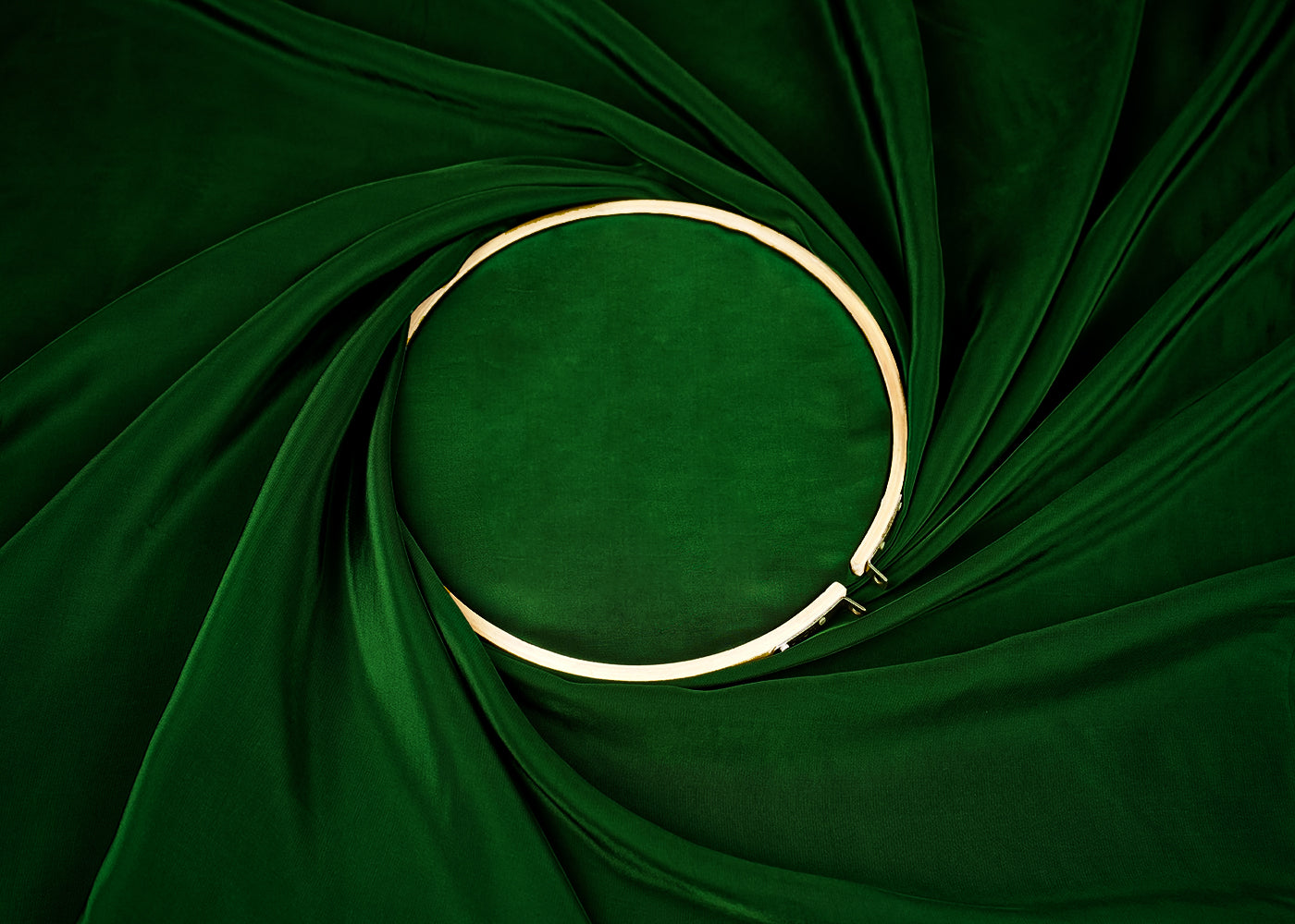 Dark Green Colored Crepe Fabric 23244(15)