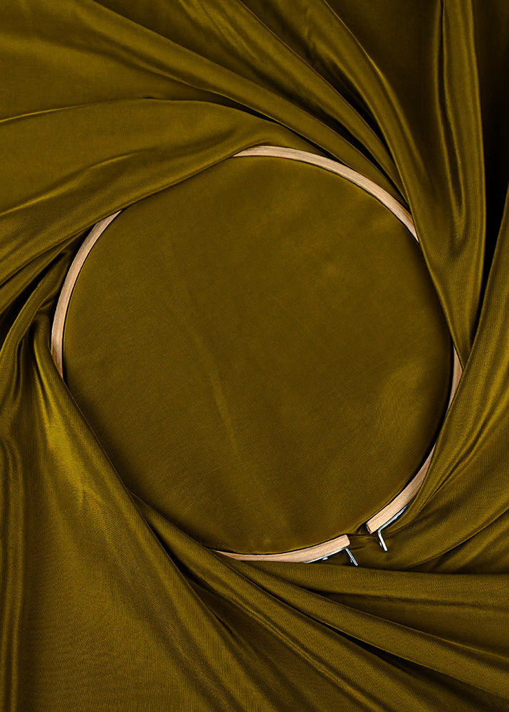 Olive Green Colored Crepe Fabric 23244(24)