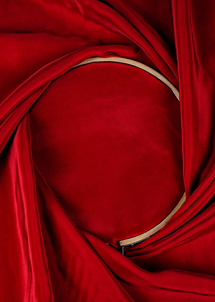 Maroon Colored Crepe Fabric 23244(3)