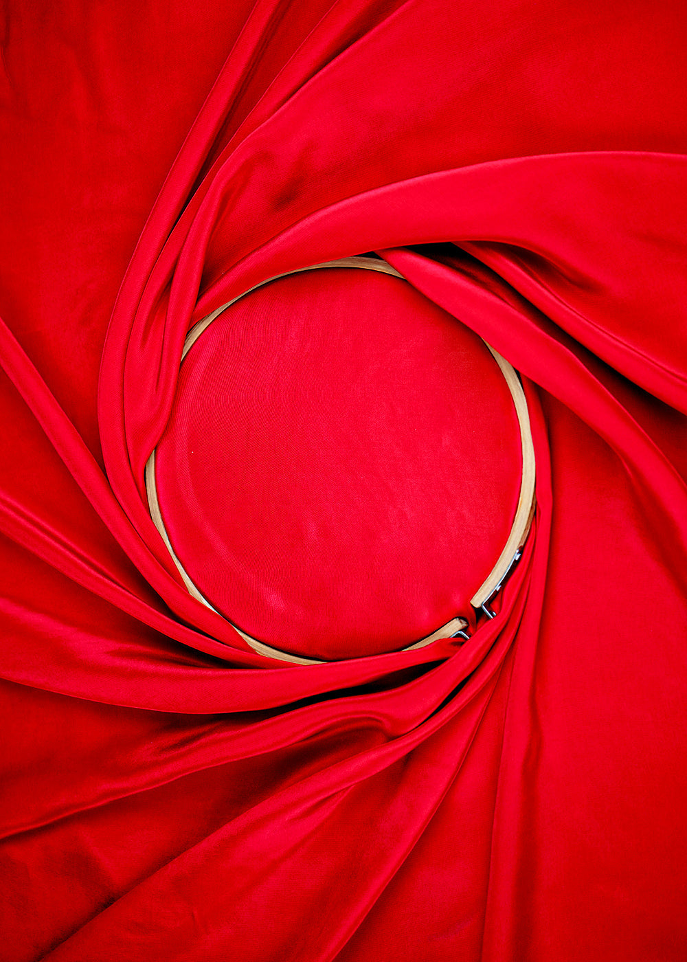 Crimson Red Colored Crepe Fabric 23244(7)
