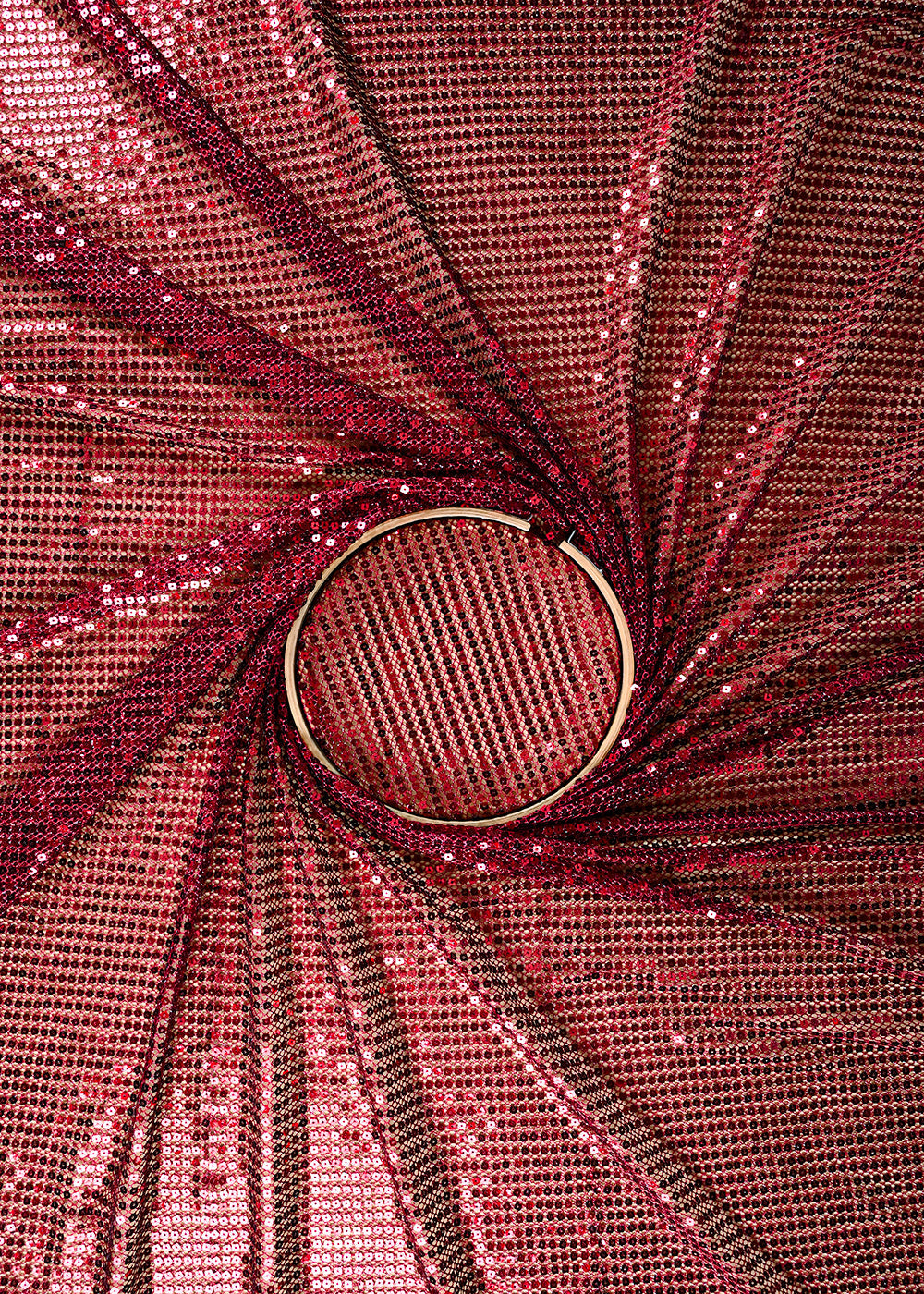 Maroon Exclusive Fabric With All Over Sequins Work 23618