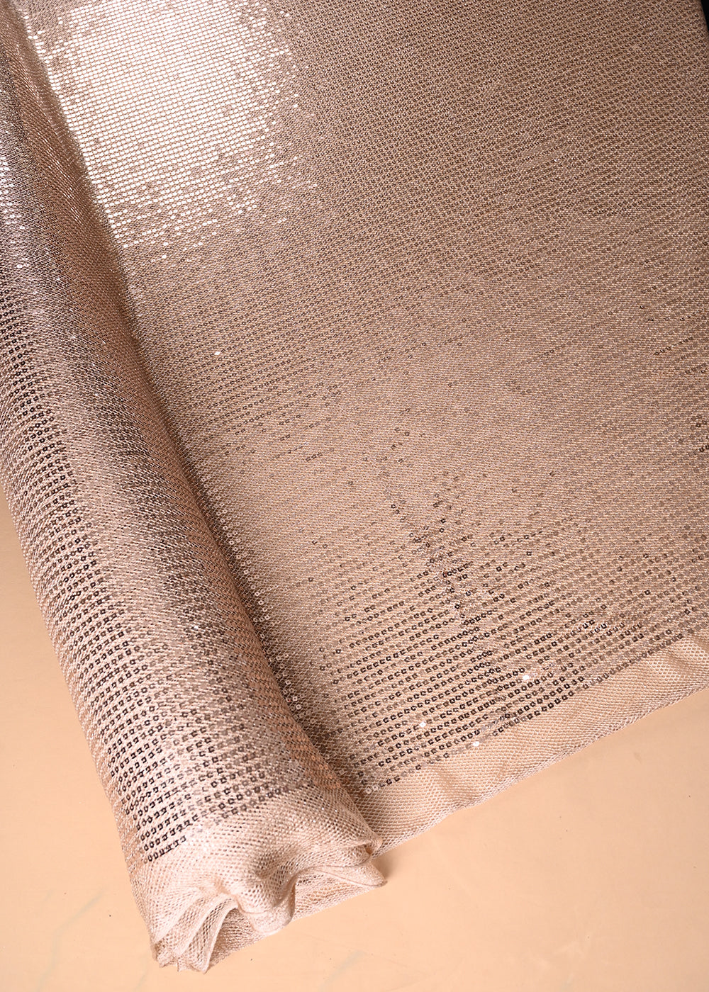 Rose Gold Exclusive Fabric With All Over Sequins Work 23622