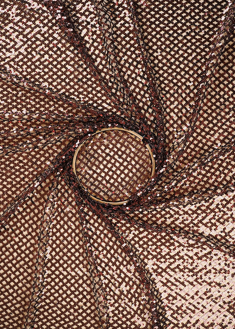 Copper Exclusive Fabric With All Over Sequins Work 23624
