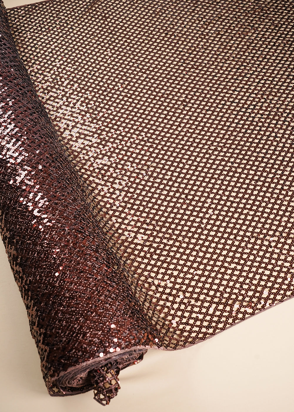 Copper Exclusive Fabric With All Over Sequins Work 23624