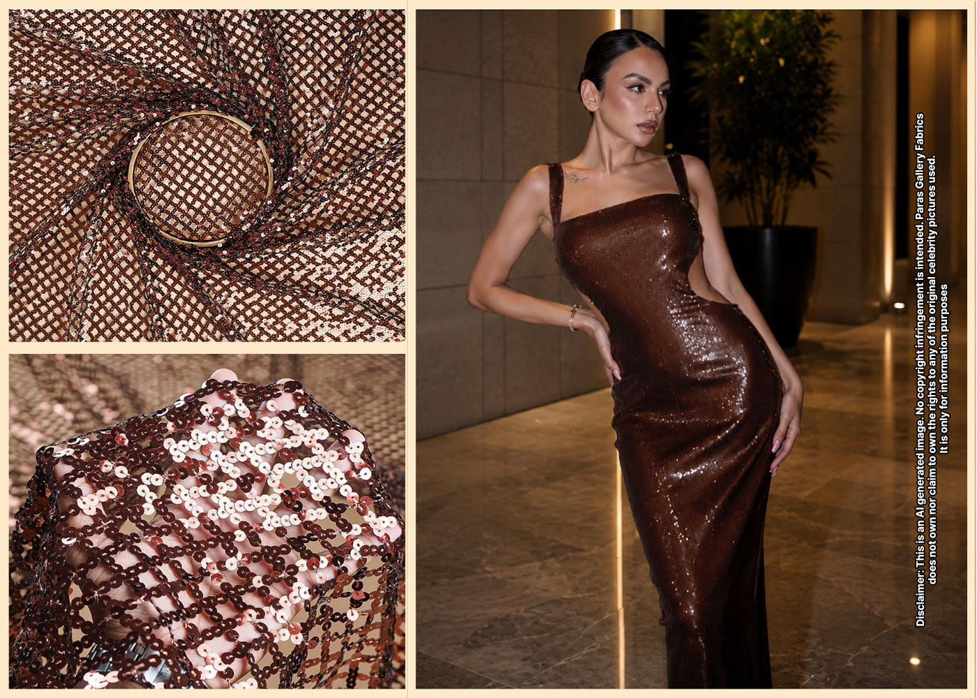 Nitibha Kaul Inspired Edition | Copper Exclusive Unstitched Fabric 23624