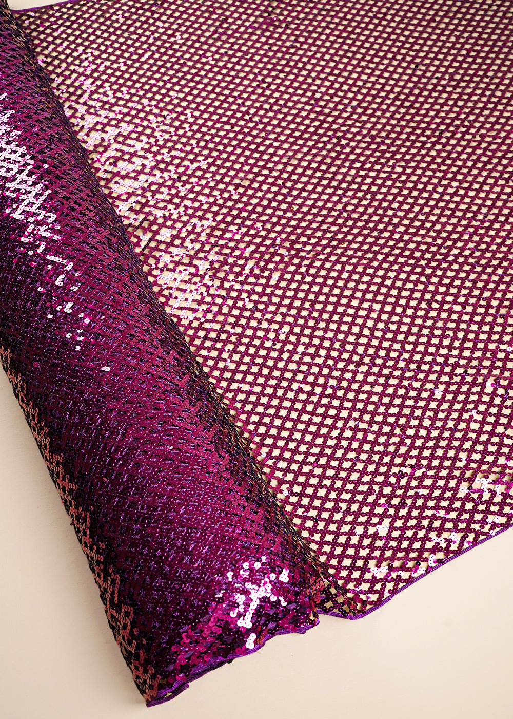Dark Pink Exclusive Fabric With All Over Sequins Work 23627