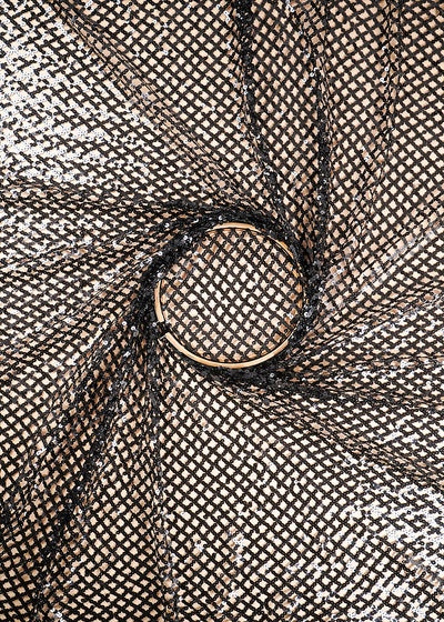 Black Exclusive Fabric With All Over Sequins Work 23628