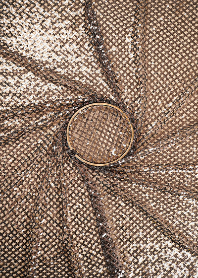 Chocolate Brown Exclusive Fabric With All Over Sequins Work 23630