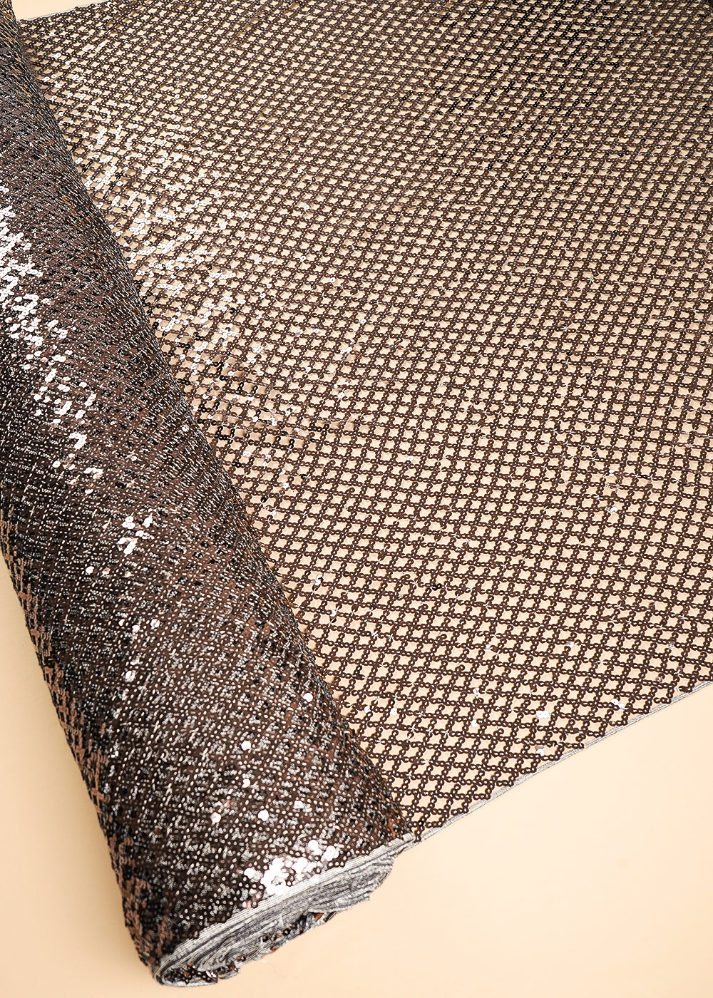 Chocolate Brown Exclusive Fabric With All Over Sequins Work 23630